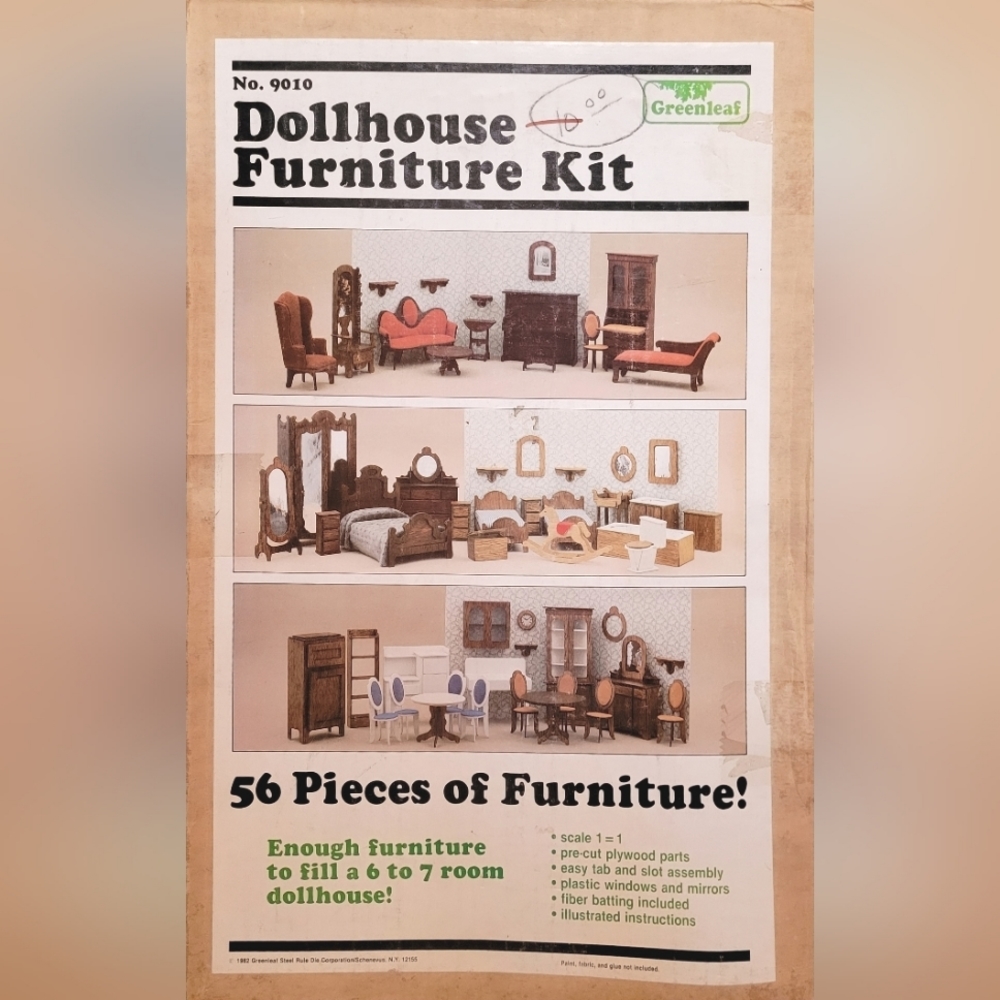 Vintage Greenleaf Dollhouse Furniture kit